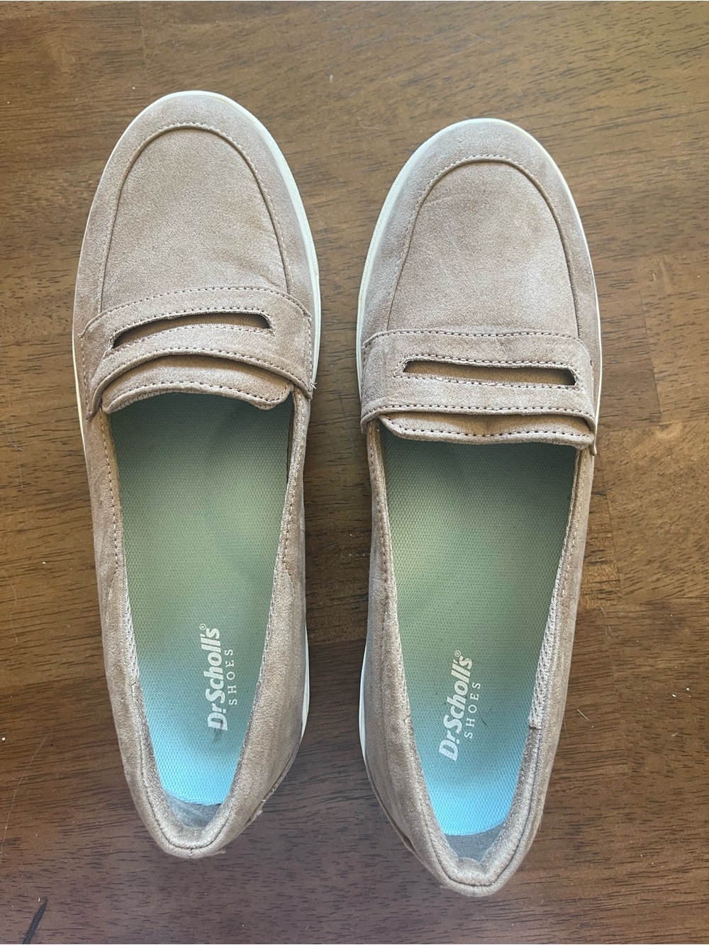 Dr. Scholl's Taupe Suede Penny Loafers